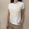 SUSY MIX – Maglia inserto pizzo latte
