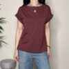 VICOLO – Maglia basic vino manica corta