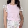 BLUE JOINT – T-shirt rosa con inserto