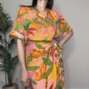TENSIONE IN – Camicia mussola fantasia arancio