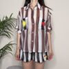 TENSIONE IN – Camicia riga ricamo