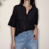 VICOLO – Camicia manica corta nero