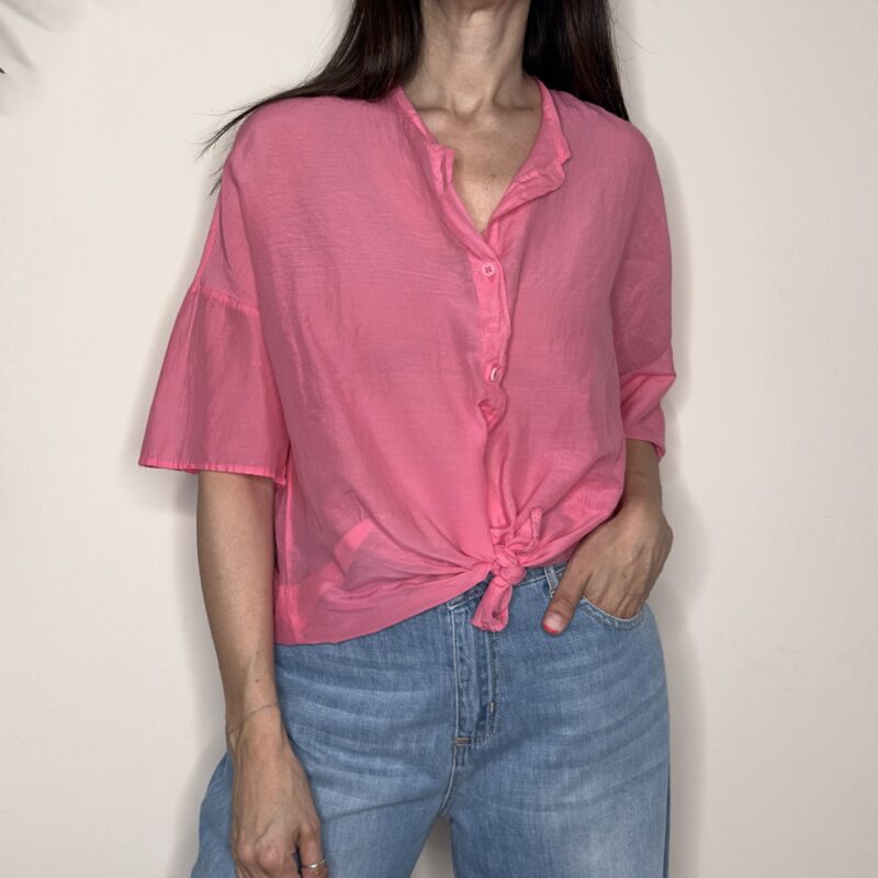 VICOLO - Camicia manica corta rosa