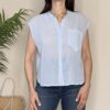 TENSIONE IN – Camicia mussola taschino azzurro