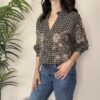 VICOLO – Blusa ricamata quadri