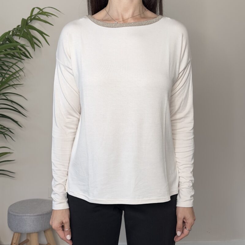 SUSY MIX - Maglia basic burro