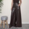 HAVEONE – Pantalone similpelle moro