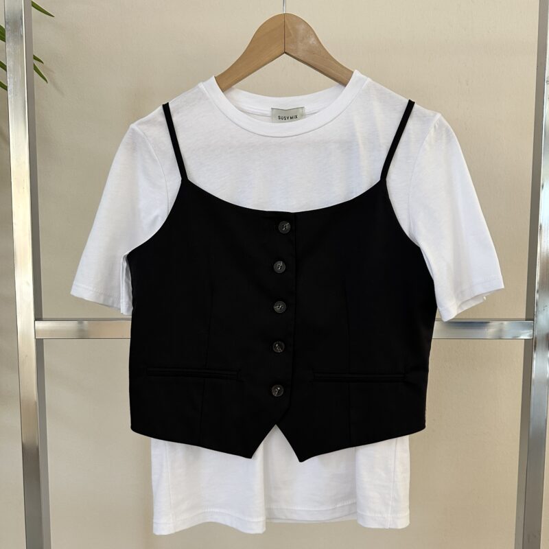 SUSY MIX - T-shirt con gilet