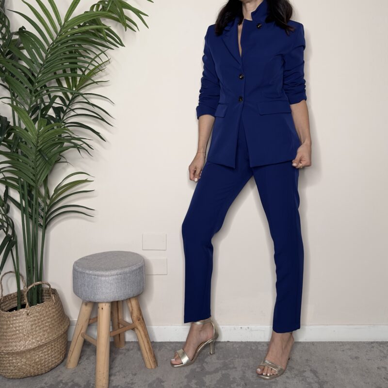 HAVEONE - Pantalone sigaretta bluette