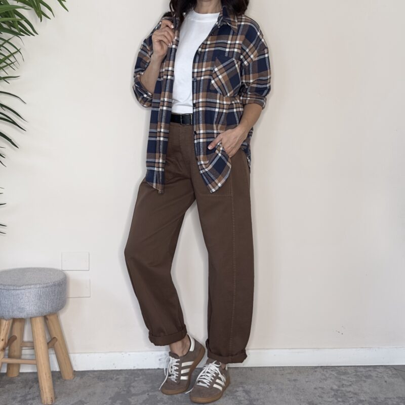 TENSIONE IN - Camicia flanella blu