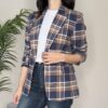 TENSIONE IN – Giacca check blu