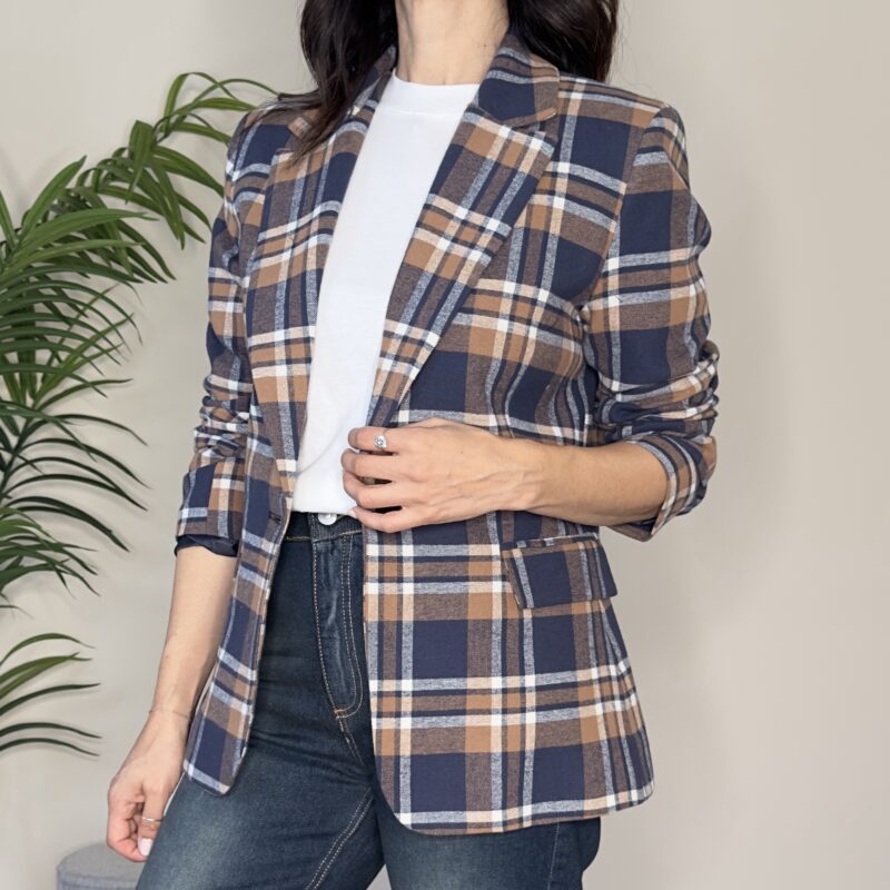 TENSIONE IN - Giacca check blu
