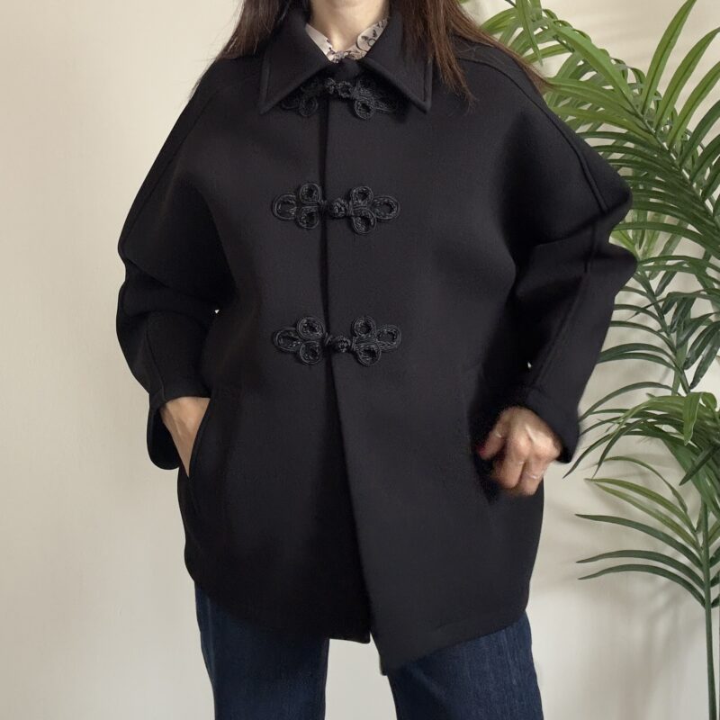 SUSY MIX - Cappotto alamari nero