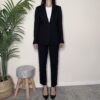 TENSIONE IN – Pantalone sigaretta punto Milano nero