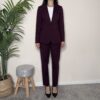 TENSIONE IN – Pantalone sigaretta punto Milano bordeaux