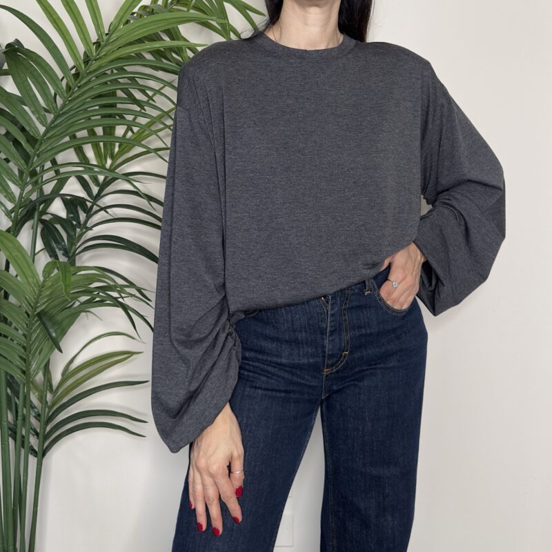 TENSIONE IN - Maglia spalline grigio