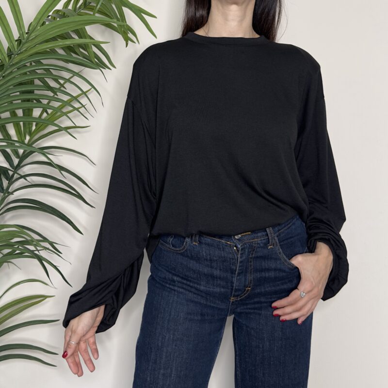 TENSIONE IN - Maglia spalline nero