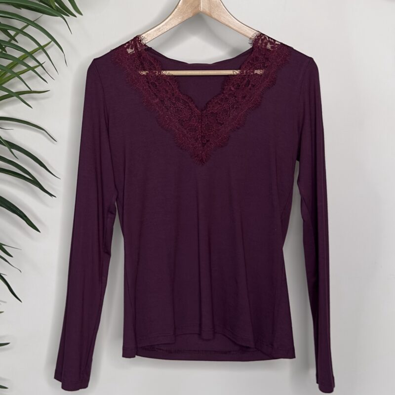 SUSY MIX - Maglia V pizzo barolo