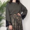 TENSIONE IN – T-shirt pizzo manica lunga militare