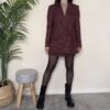 TENSIONE IN – Giacca bordeaux gessata