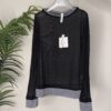 TENSIONE IN – Maglia nero bordo grigio