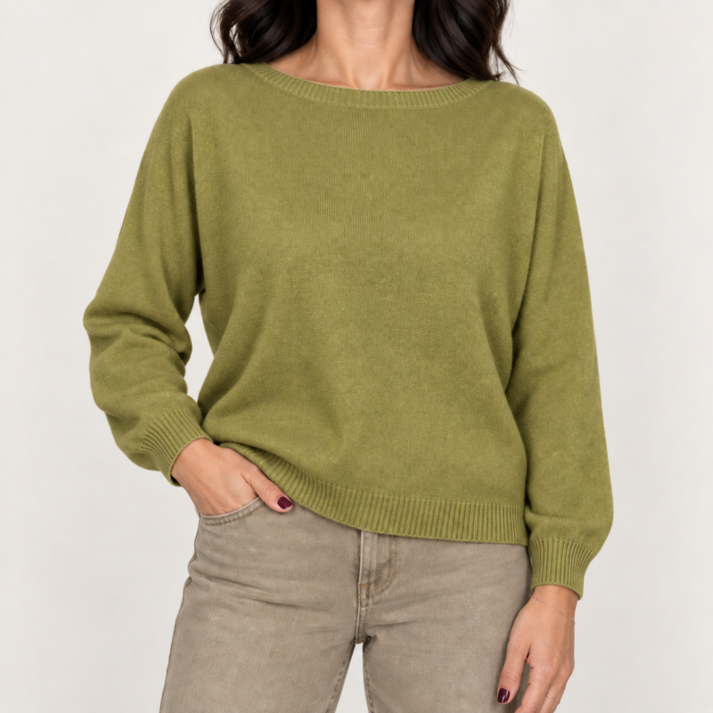 SUSY MIX - Maglia barchetta verde oliva