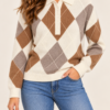 TENSIONE IN – Maglione rombi bianco