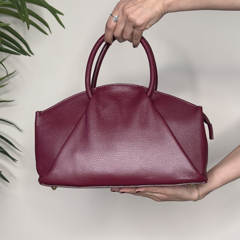 Borsa bordeaux in pelle