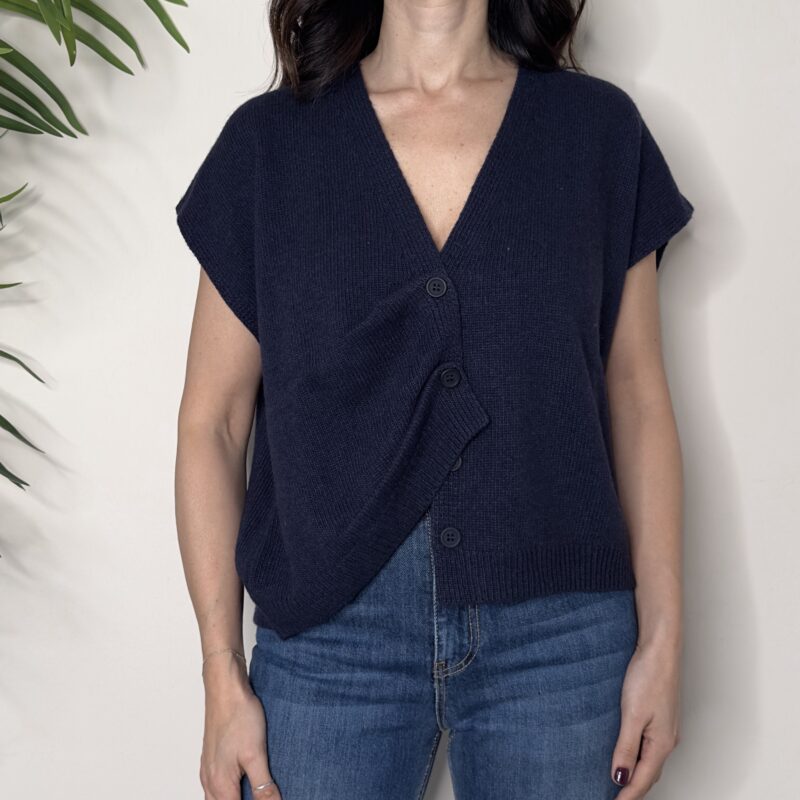TENSIONE IN - Gilet bottoni blu