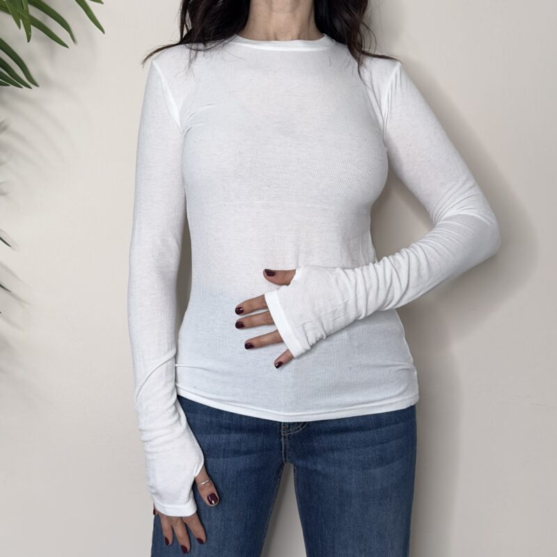 TENSIONE IN - Maglia paricollo manicotto latte