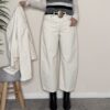 TENSIONE IN – Pantalone barrel margarina velluto