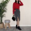 TENSIONE IN – Gonna inserto rosso