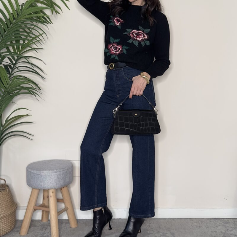 TENSIONE IN - Jeans gamba dritta blu