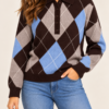 TENSIONE IN – Maglione rombi moro